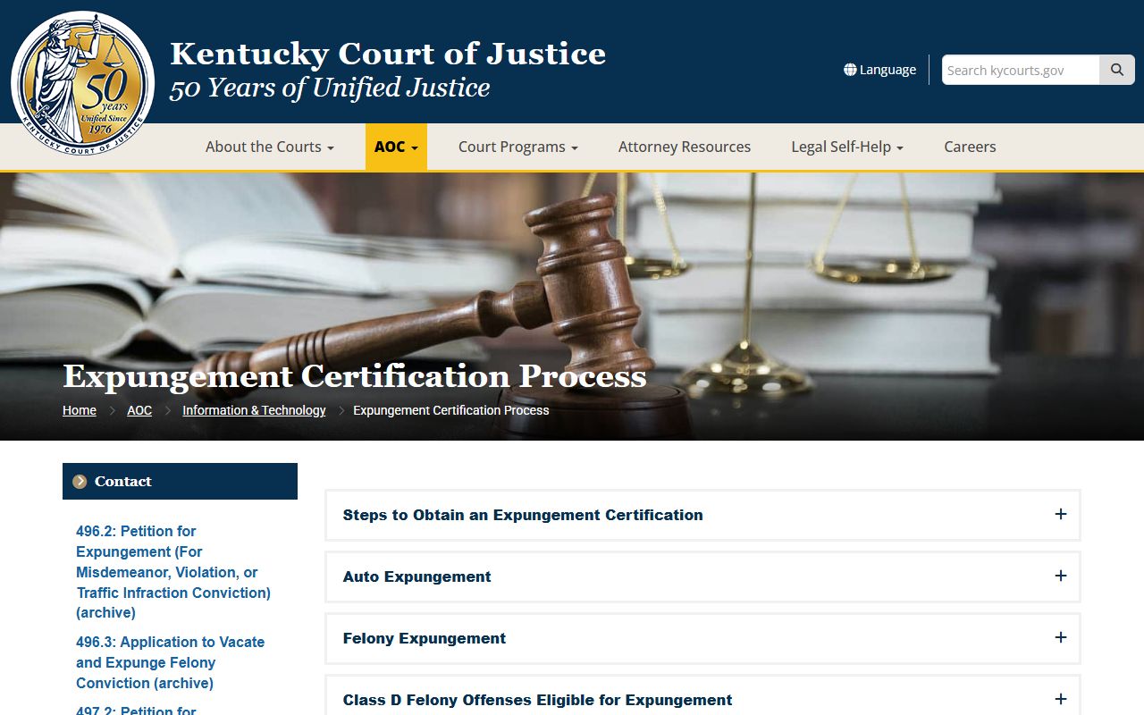 Estill County mugshot removal expungement certification route